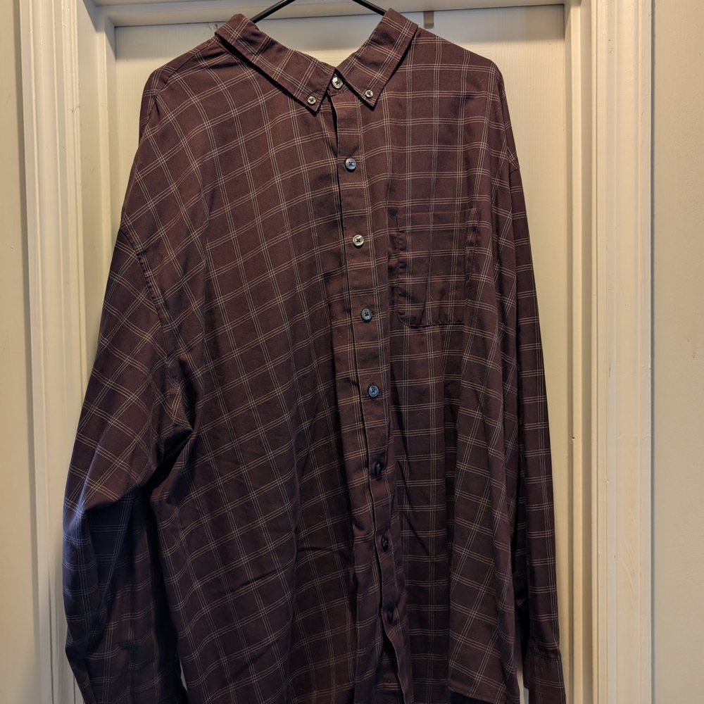 Men's Brown Checkered Shirt